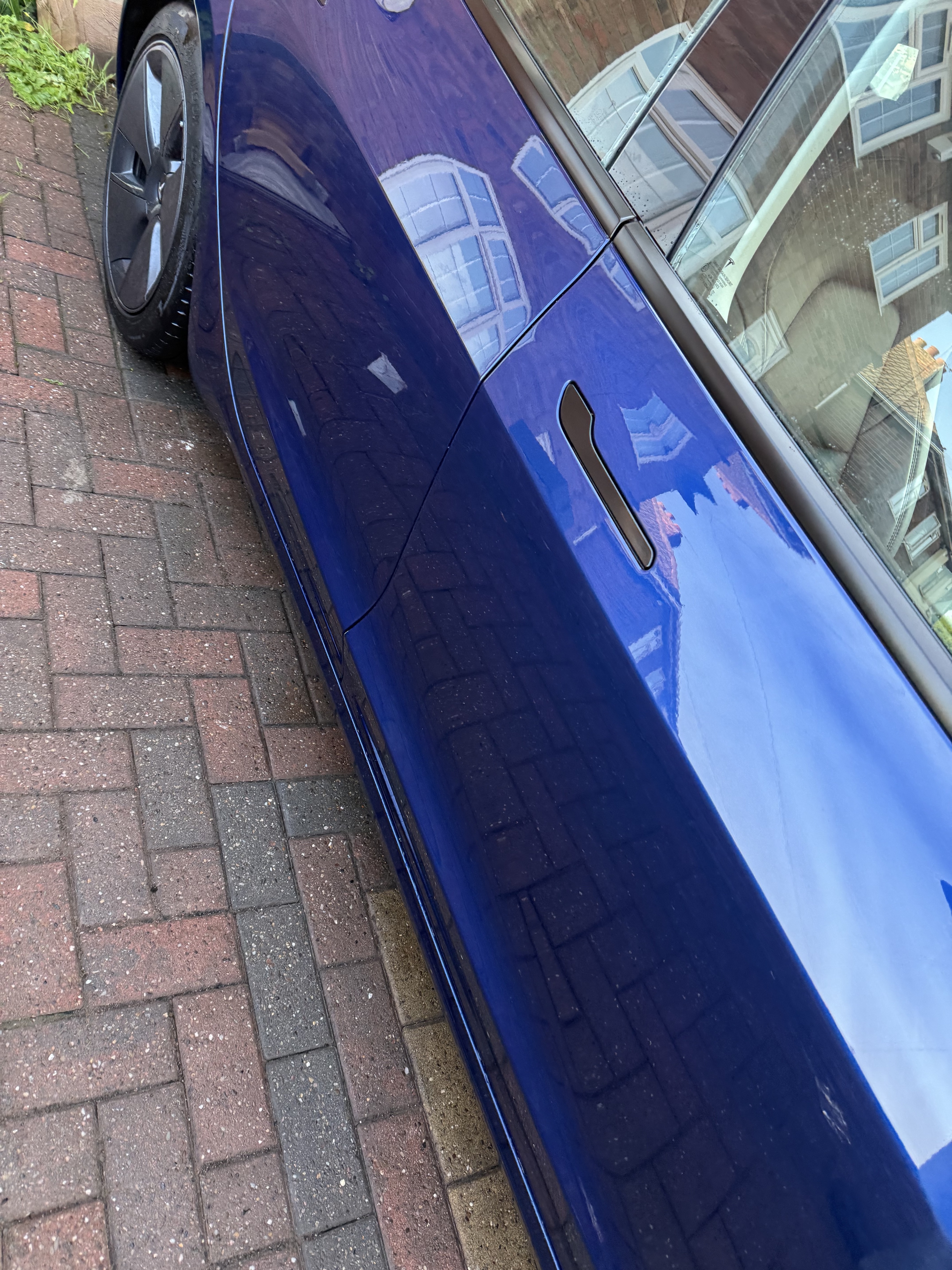Blue paintwork showing clean depth